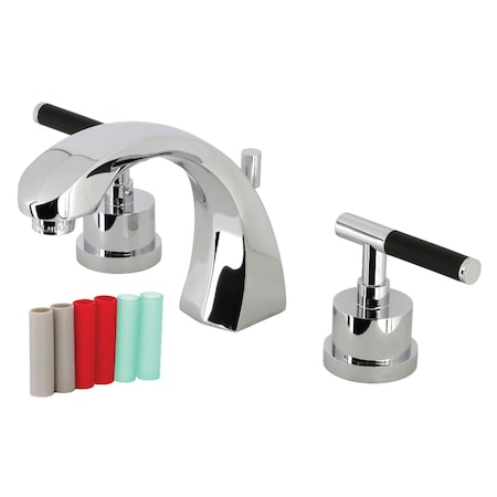 Kingston Brass KS4981CKL Widespread Bathroom Faucet with Brass Pop-Up, Polished Chrome KS4981CKL